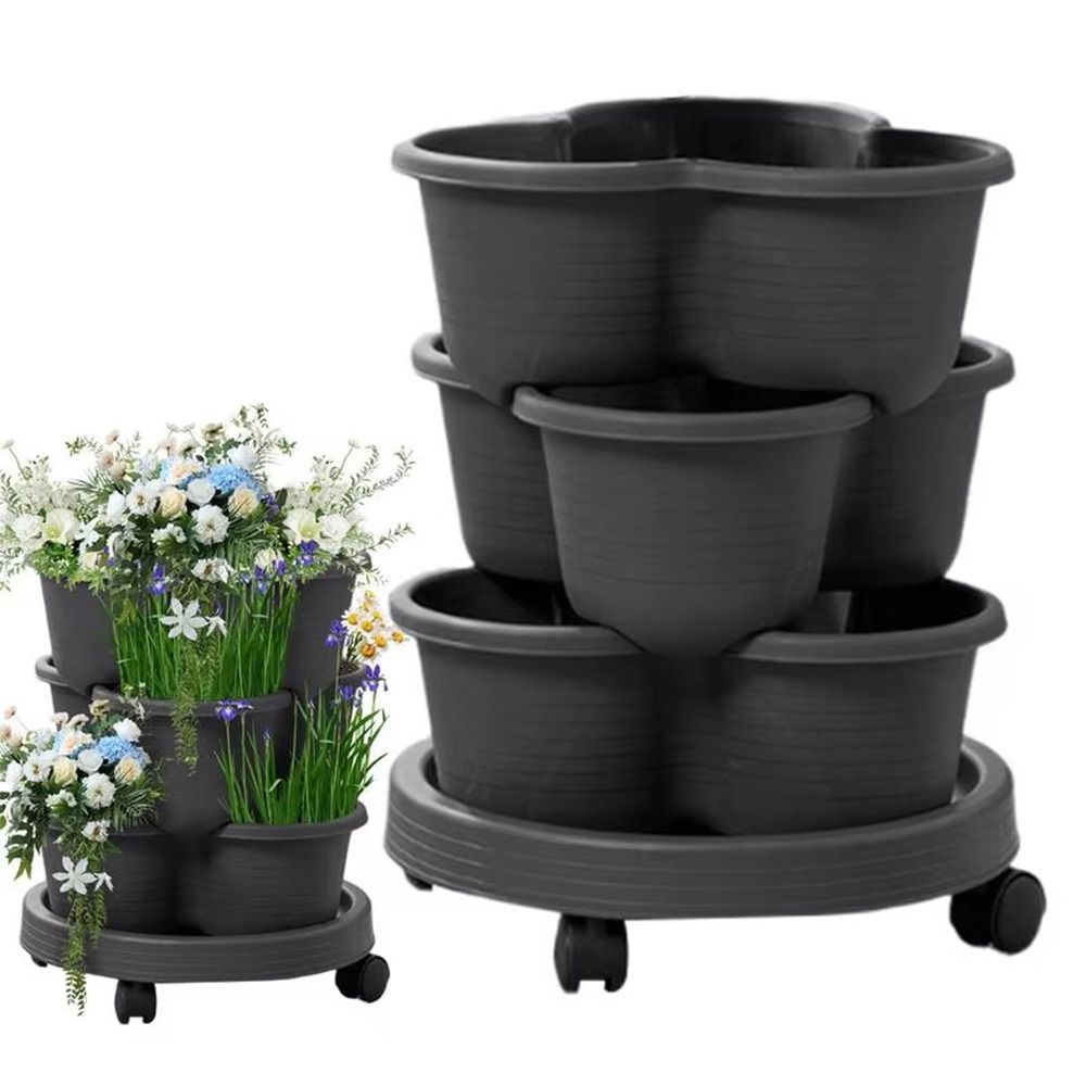 Vertical Planter Tower - New Vertical Tower Stackable FlowerPot Plastic