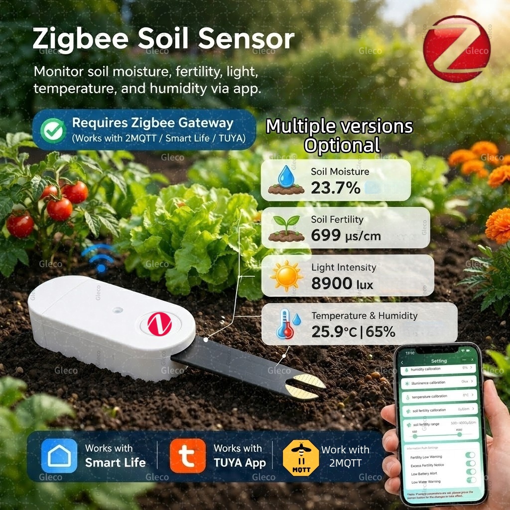 Zigbee Soil Moisture Temperatu - огляд і ціна Smart Zigbee Garden Light