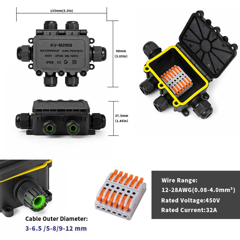 IP68 Waterproof Junction Box 2 - огляд і ціна Smart Garden Storage