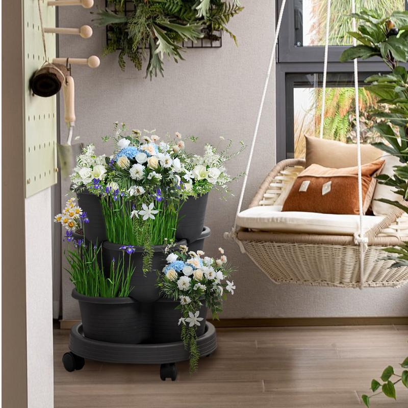 4pcs/set Stackable Vertical Fl - огляд і ціна Vertical Planter Tower